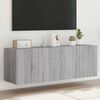 vidaXL TV Wall Cabinet Set of 2 Grey Sonoma Engineered Wood Medium