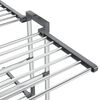 vidaXL 3-Tier Laundry Drying Rack with Wheels Silver 23.6"x27.6"x50.8"