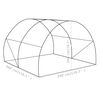 vidaXL Greenhouse White Polyethylene mesh fabric and galvanized steel