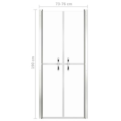 vidaXL Shower Door Clear ESG 29.9"x74.8"