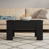 vidaXL Coffee Table Black Engineered wood Medium Modern Coffee Table