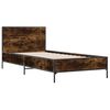 vidaXL Bed Frame without Mattress Smoked Oak 75 x 74.8 "