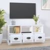 vidaXL TV Cabinet White Engineered wood Medium TV Cabinet Rectangular