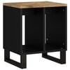 vidaXL Side Table Natural Mango and Black