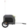 vidaXL Pet Bike Trailer Green and grey Oxford fabric, iron Durable