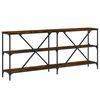vidaXL Console Table Smoked Oak Engineered Wood and Iron Large