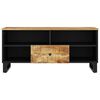 vidaXL TV Cabinet Mango Wood Natural Solid Mango Wood, Engineered Wood, Iron