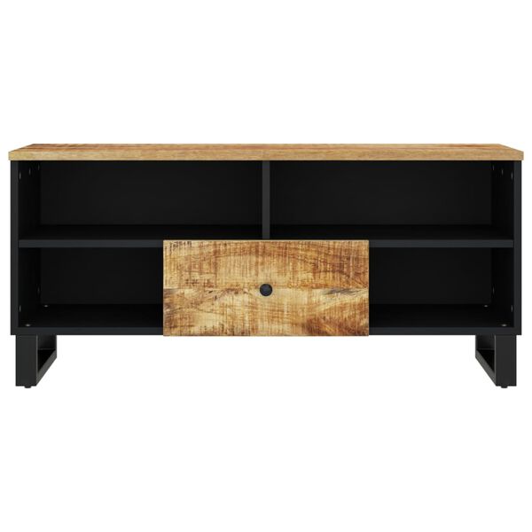vidaXL TV Cabinet Mango Wood Natural Solid Mango Wood, Engineered Wood, Iron
