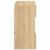 vidaXL TV Wall Cabinet Sonoma oak Engineered wood, Glass Medium