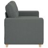 vidaXL Loveseat Sofa Dark Gray Polyester, Plywood, Steel, Plastic 2-seater