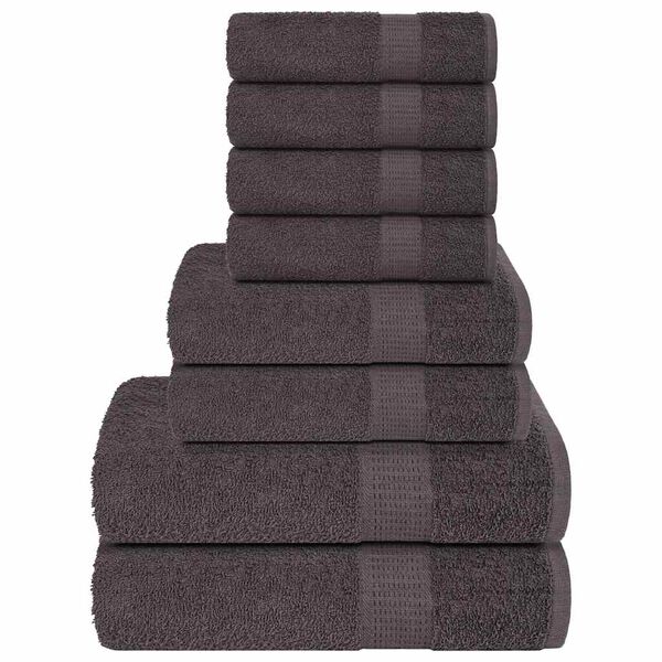 vidaXL Towel Set Anthracite 100% Cotton Towel Set Rectangular