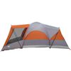 vidaXL Family Tent Tunnel 8-Person Grey and Orange Waterproof