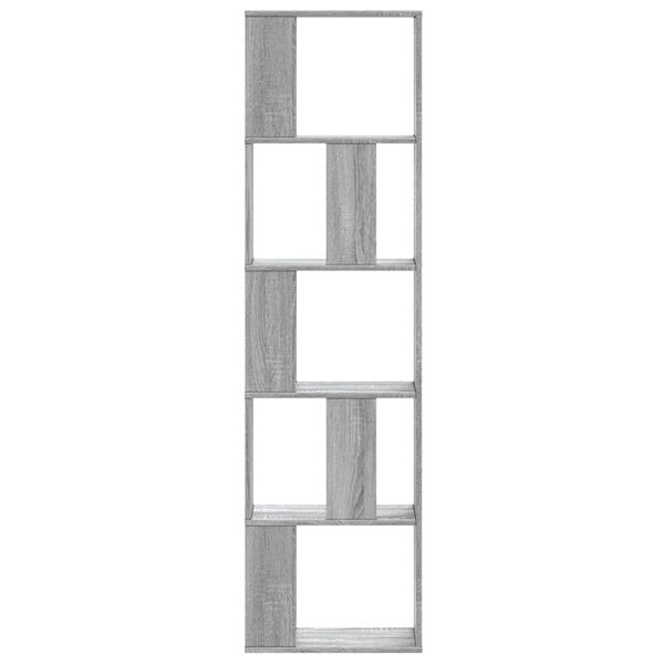 vidaXL Bookcase Grey sonoma Engineered wood Medium Bookcase