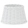 vidaXL Lamp Shade White Wicker, Iron Medium Decorative Inlays