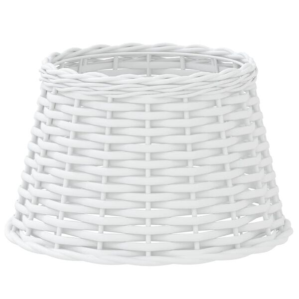 vidaXL Lamp Shade White Wicker, Iron Medium Decorative Inlays