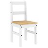 vidaXL Dining Set White Solid pine wood Medium Durable Dining Set