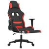 vidaXL Gaming Chair Black and Red Polyester, Metal, Plywood, Plastic, Foam