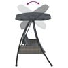 vidaXL Garden Swing Bench Dark grey Powder-coated steel Large