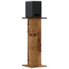 vidaXL Speaker Stands 2 pcs Old Wood 11.8x11.8x31.5" Engineered Wood