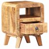 vidaXL Bedside Cabinet Rough Mango Wood 11.8x11.8x16.1 in Bedside Cabinet
