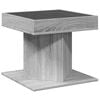 vidaXL Coffee Table Gray sonoma Engineered wood, glass 19.7 in x 19.7 in