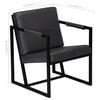 vidaXL Armchair Grey Real leather, Powder-coated steel Single Simple