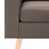 vidaXL Sofa Taupe Fabric (100% polyester), solid pine wood, rubberwood