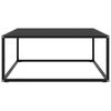 vidaXL Coffee Table Black Tempered glass, powder-coated steel