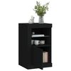 vidaXL Side Cabinet Black Engineered wood, Glass Medium Side Cabinet
