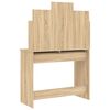 vidaXL Dressing Table Sonoma oak Engineered wood, glass