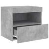 vidaXL Bedside Cabinet Set of 2 Concrete grey Engineered wood Medium