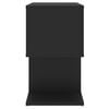 vidaXL Bedside Cabinet Set of 2 Black Engineered Wood