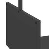 vidaXL Firewood Rack Black 15.7x15.7x15.7" Cold-rolled steel