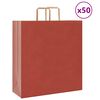 vidaXL Paper Bags 50 pcs with Handles Red 17.7x6.7x18.9"