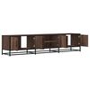vidaXL TV Cabinet Brown Oak Engineered Wood, Metal Large TV Cabinet