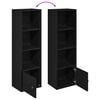vidaXL Bookcase Black Oak Engineered wood Compact Bookcase Rectangular