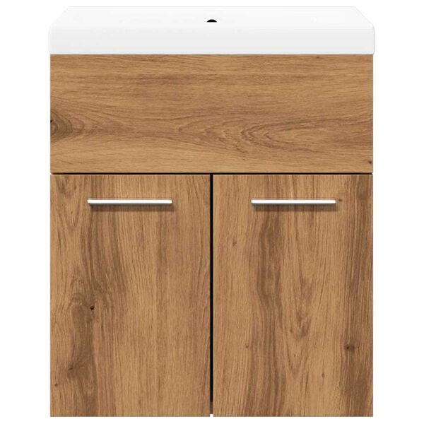 vidaXL Bathroom Furniture Set Artisan Oak Engineered Wood Medium