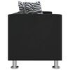 vidaXL Sofa Black Artificial Leather, Cotton, Polyester, PVC 3-Seater