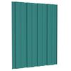 vidaXL Roof Panels 12 pcs Galvanised Steel Green 23.6x17.7"