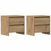 vidaXL Bedside Cabinet 2 pcs Artisan Oak 17.72 x 13.39 x 17.52 in