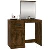 vidaXL Dressing Table Smoked Oak Engineered Wood 35.4 x 19.7 x 52.2 in
