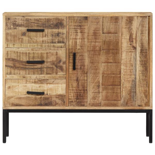 vidaXL Sideboard Mango Wood with Iron Solid Mango Wood Medium Sideboard