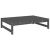 vidaXL Garden Footstool Grey Solid pine wood Large Modular