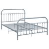 vidaXL Bed Frame Gray Metal Double Heavy Weight Endurance Bed Frame