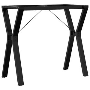 vidaXL Dining Table Leg Black Powder-Coated Steel
