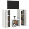 vidaXL TV Cabinet Set Set of 3 White Engineered wood Standard