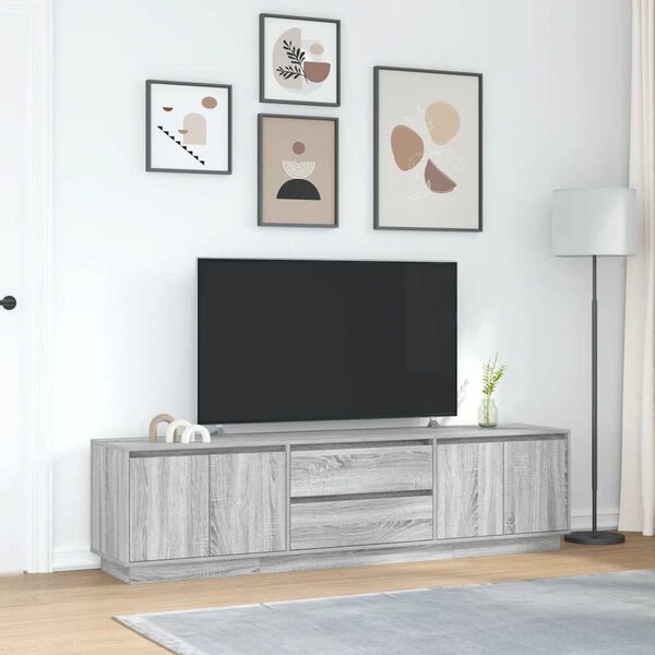 vidaXL TV Cabinet Grey Sonoma Engineered wood Large TV Cabinet