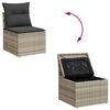 vidaXL Garden Sofa Set Light grey, Dark grey, Black