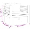vidaXL Garden Lounge Set Cream Solid Acacia Wood Modular