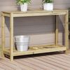 vidaXL Potting Table with Shelf 42.5"x13.8"x29.5" Impregnated Wood Pine